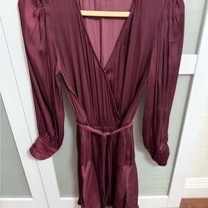 Socialite Burgundy Wrap Dress